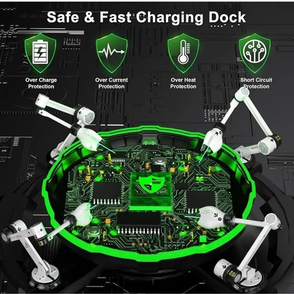 Fast Charging 4x4800mWh Xbox Battery Pack with Charger - For Xbox Elite & Series